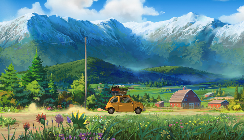 Illustration for article titled A Very Studio Ghibli Road Trip